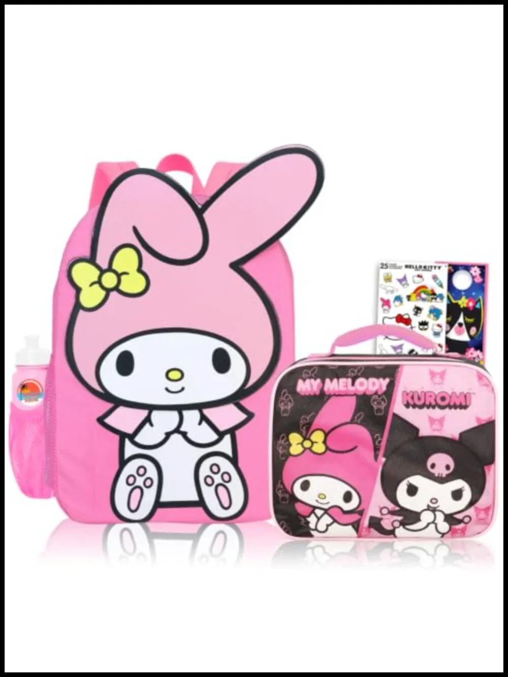 My Melody Backpack & Lunch Box Set with Kuromi Bag and Bottle
